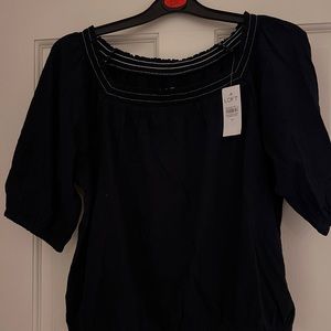 Loft Navy Top